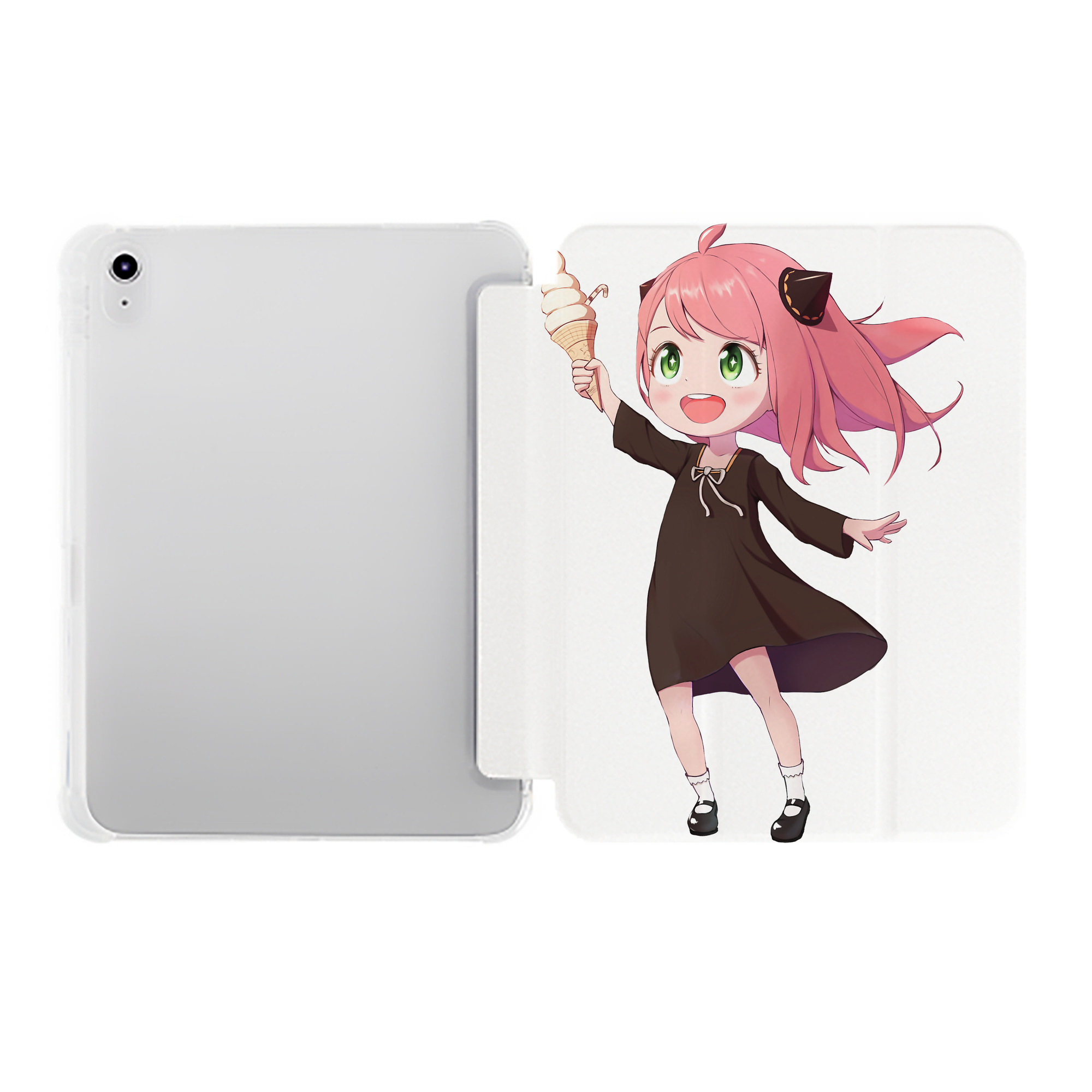 （画像用） SPY×FAMILY间谍家家酒 IPad ケース ペン収納付き 三つ折りスタンド PUレザー×シリコン 対応機種9.5/10.5/10.9インチ